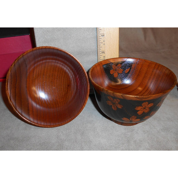 Japanese/Asian Dinnerware: Wood Bowls, Chopsticks & Rests, Ceramic Plates - Picture 4 of 16